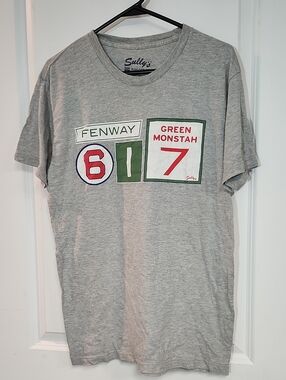 Shully's Grey Short-Sleeve 'Fenway 617 Green Monstah' Graphic Tee